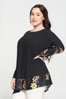 Women's Printed Detail Dolman Sleeve Top style 5