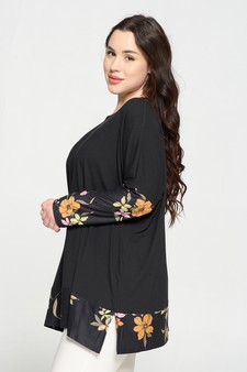 Women's Printed Detail Dolman Sleeve Top style 6