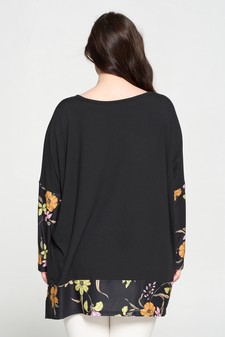 Women's Printed Detail Dolman Sleeve Top style 8