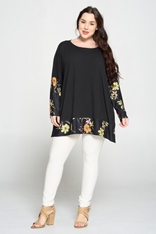 Women's Printed Detail Dolman Sleeve Top style 9