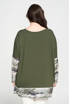 Women's Printed Detail Dolman Sleeve Top style 6