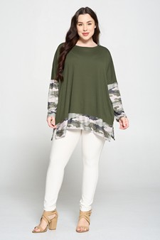 Women's Printed Detail Dolman Sleeve Top style 7