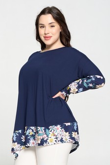 Women's Printed Detail Dolman Sleeve Top style 10