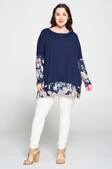 Women's Printed Detail Dolman Sleeve Top style 11