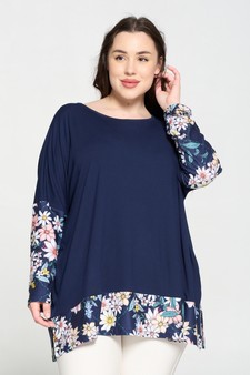 Women's Printed Detail Dolman Sleeve Top style 5