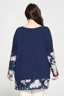 Women's Printed Detail Dolman Sleeve Top style 9