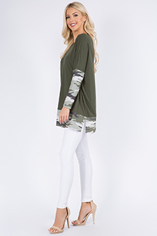 Women's Printed Detail Dolman Sleeve Top style 2