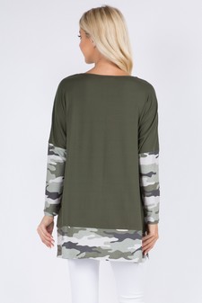 Women's Printed Detail Dolman Sleeve Top style 3