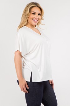 Women's Simple Button Up Short Sleeve Top style 2