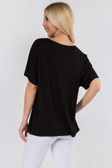 Women's Simple Button Up Short Sleeve Top style 3