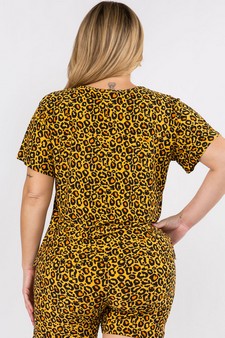 Women's Vivid Leopard Print Loungewear Top style 3