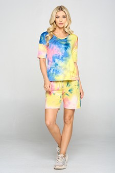 Women's Tie Dye Print Loungewear Set style 4