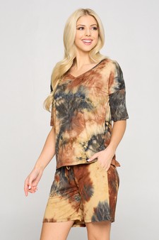 Women's Tie Dye Print Loungewear Set style 2