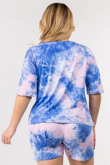 Women's Tie-Dye Print Dropped Shoulder T-Shirt - BOTTOMS: 807SR007P style 3