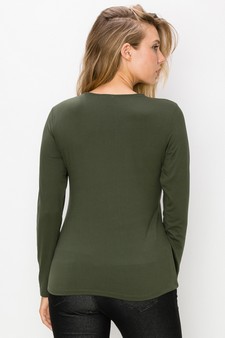 Women’s Essential Cut-out Crew Neck Top style 3