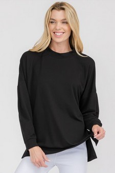 Women’s Cozy Up Oversized French Terry Long Sleeve Top