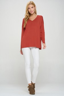 Women’s Keep it Classy V-Neck Long Sleeve Top style 4