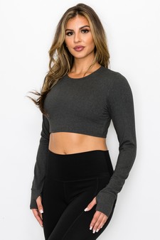 Women's Seamless Athleisure Long Sleeve Top style 2