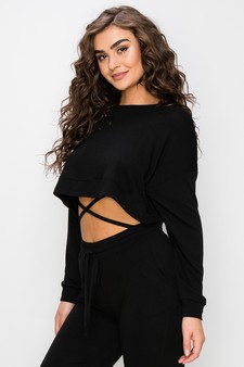 Women’s Tie Details Crop Top style 2