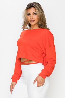 Women’s Tie Details Crop Top style 2