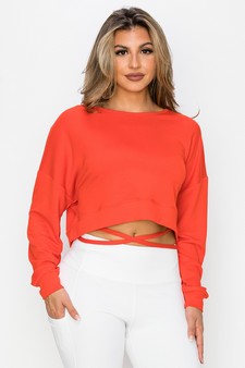 Women’s Tie Details Crop Top style 4