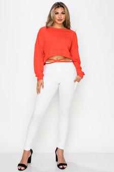 Women’s Tie Details Crop Top style 5