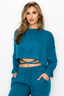 Women’s Tie Details Crop Top style 2