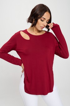 Women’s Almond Cut out Long Sleeve style 4