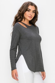 Women’s Almond Cut out Long Sleeve style 2