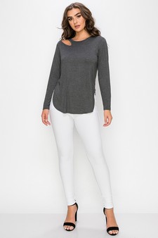 Women’s Almond Cut out Long Sleeve style 5