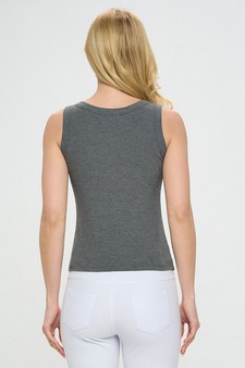 Women’s Soft Ribbed Scoop Neck Tank style 3