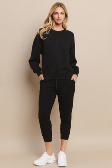 Sporty Chic UltraComfy Cropped Jogger Set style 5