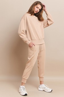 Sporty Chic UltraComfy Cropped Jogger Set style 2