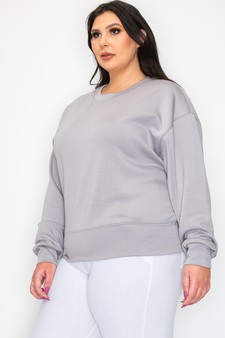 Women’s Solid Crewneck UltraComfy Sweatshirt (XL only) style 2