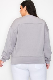 Women’s Solid Crewneck UltraComfy Sweatshirt (XL only) style 3