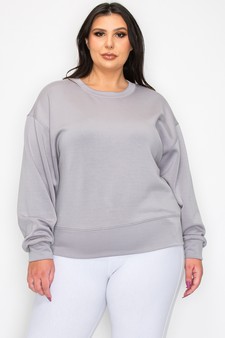 Women’s Solid Crewneck UltraComfy Sweatshirt (XL only) style 4