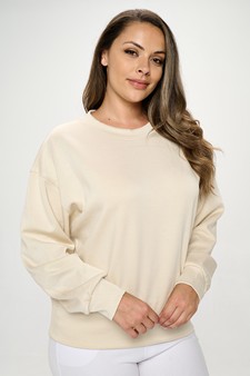 Women’s Solid Crewneck UltraComfy Sweatshirt (XL only) style 4