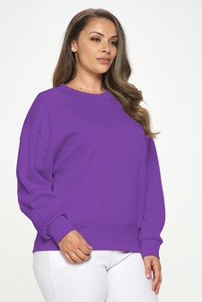 Women’s Solid Crewneck UltraComfy Sweatshirt (XL only) style 2