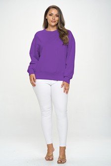 Women’s Solid Crewneck UltraComfy Sweatshirt (XL only) style 4