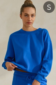 Women’s Solid Crewneck UltraComfy Sweatshirt (S only)