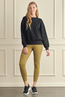 Women’s Solid Crewneck UltraComfy Sweatshirt style 4