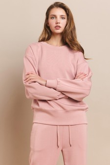 Women’s Solid Crewneck UltraComfy Sweatshirt style 4