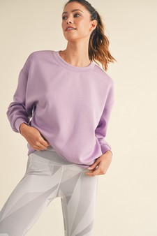 Women’s Solid Crewneck UltraComfy Sweatshirt style 4