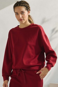 Women’s Solid Crewneck UltraComfy Sweatshirt style 4