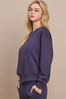 Women’s Solid Crewneck UltraComfy Sweatshirt style 2