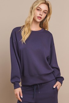 Women’s Solid Crewneck UltraComfy Sweatshirt style 4