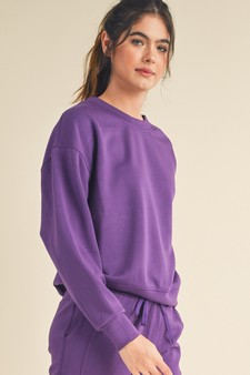 Women’s Solid Crewneck UltraComfy Sweatshirt style 4