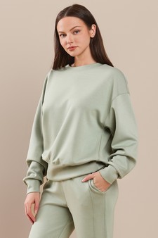 Women’s Solid Crewneck UltraComfy Sweatshirt style 2