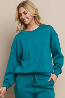 Women’s Solid Crewneck UltraComfy Sweatshirt style 2