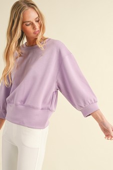 Women's Solid Cropped UltraComfy Sweatshirt style 2